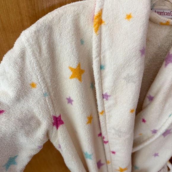 American Girl Bathrobe Terry Cloth Robe Girls Size Small - Picture 10 of 11